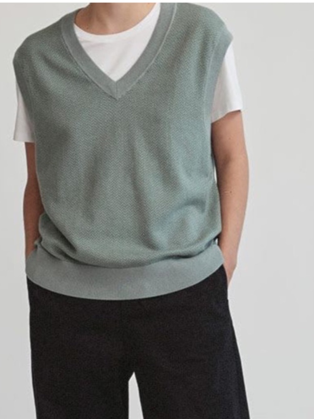 Gender-Neutral V-Neck Sweater Vest